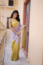 Ombre Chiffon Saree with Lurex work