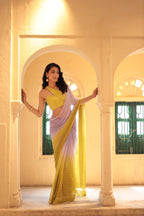 Ombre Chiffon Saree with Lurex work