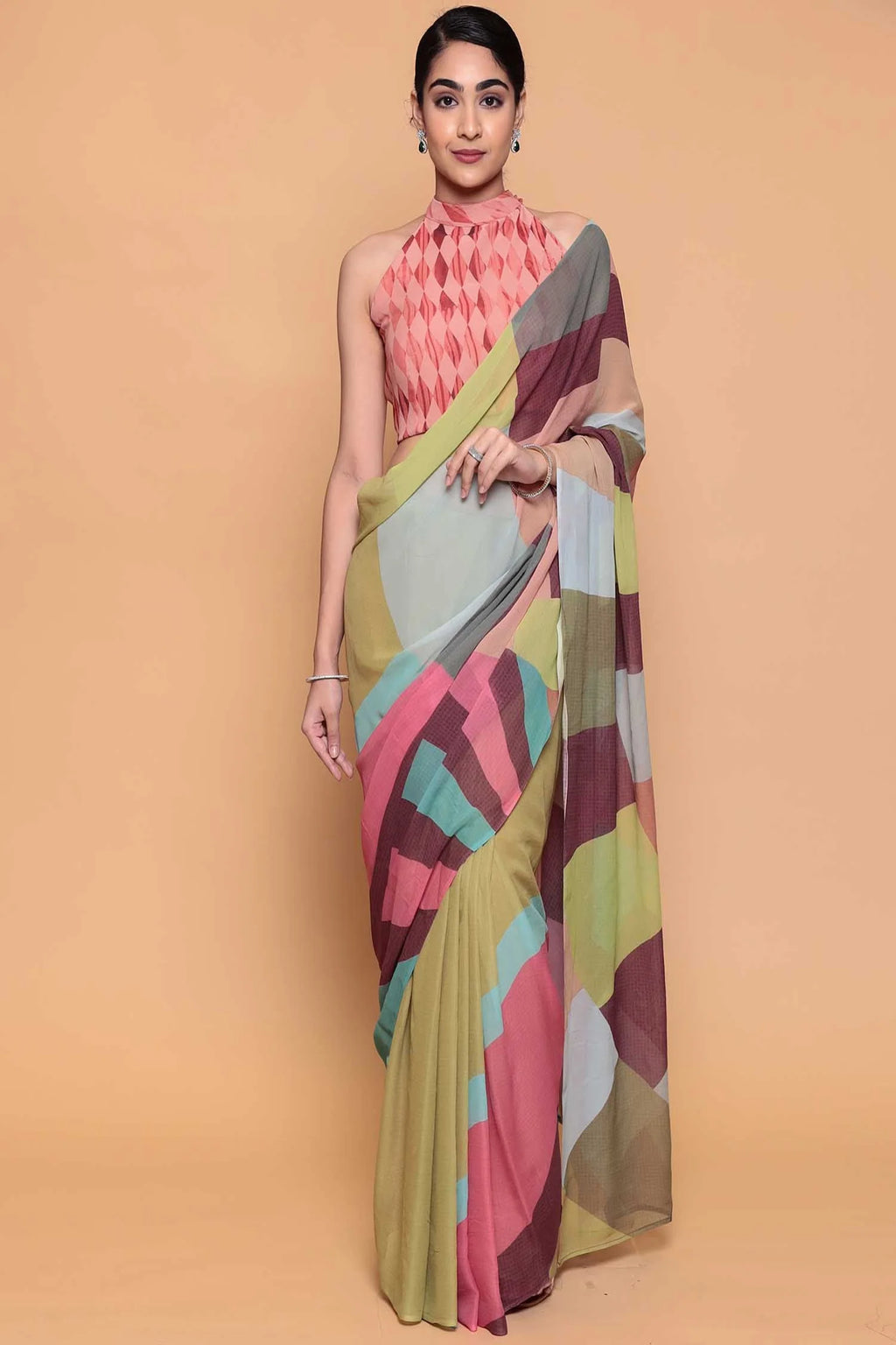 Printed Georgette Saree