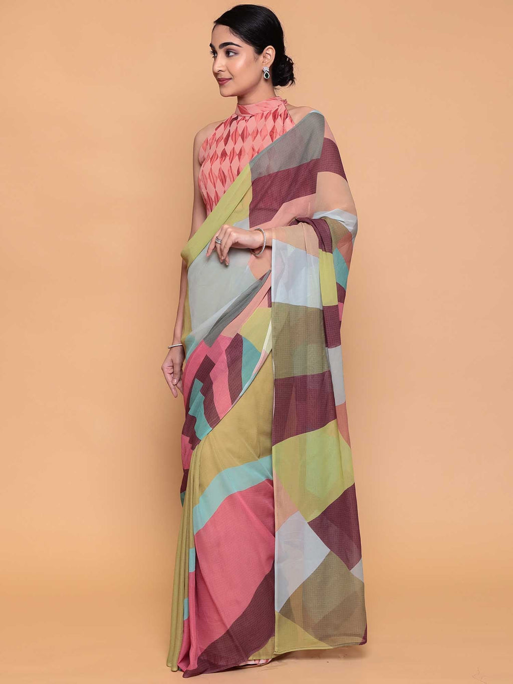 Printed Georgette Saree