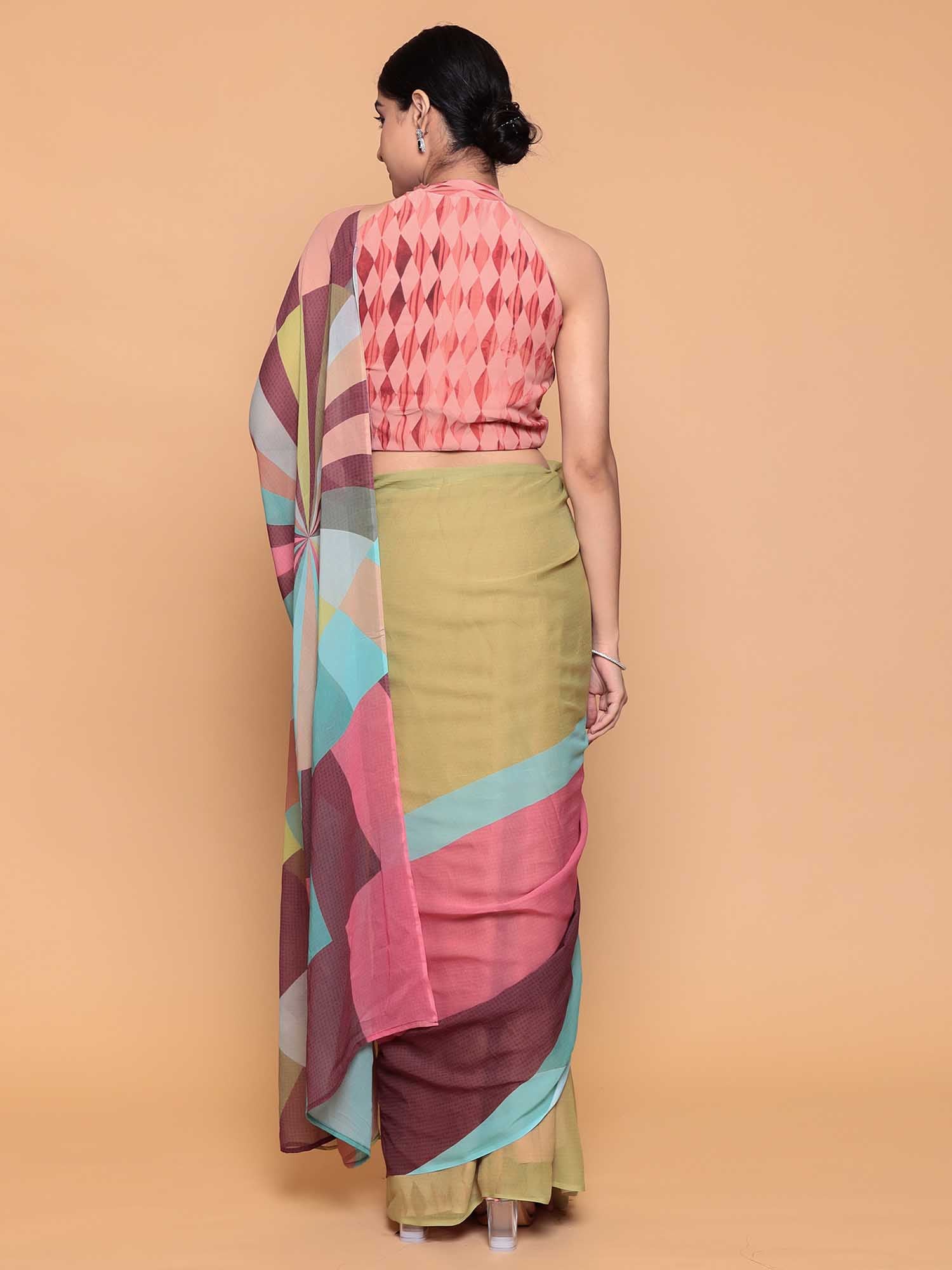 Printed Georgette Saree